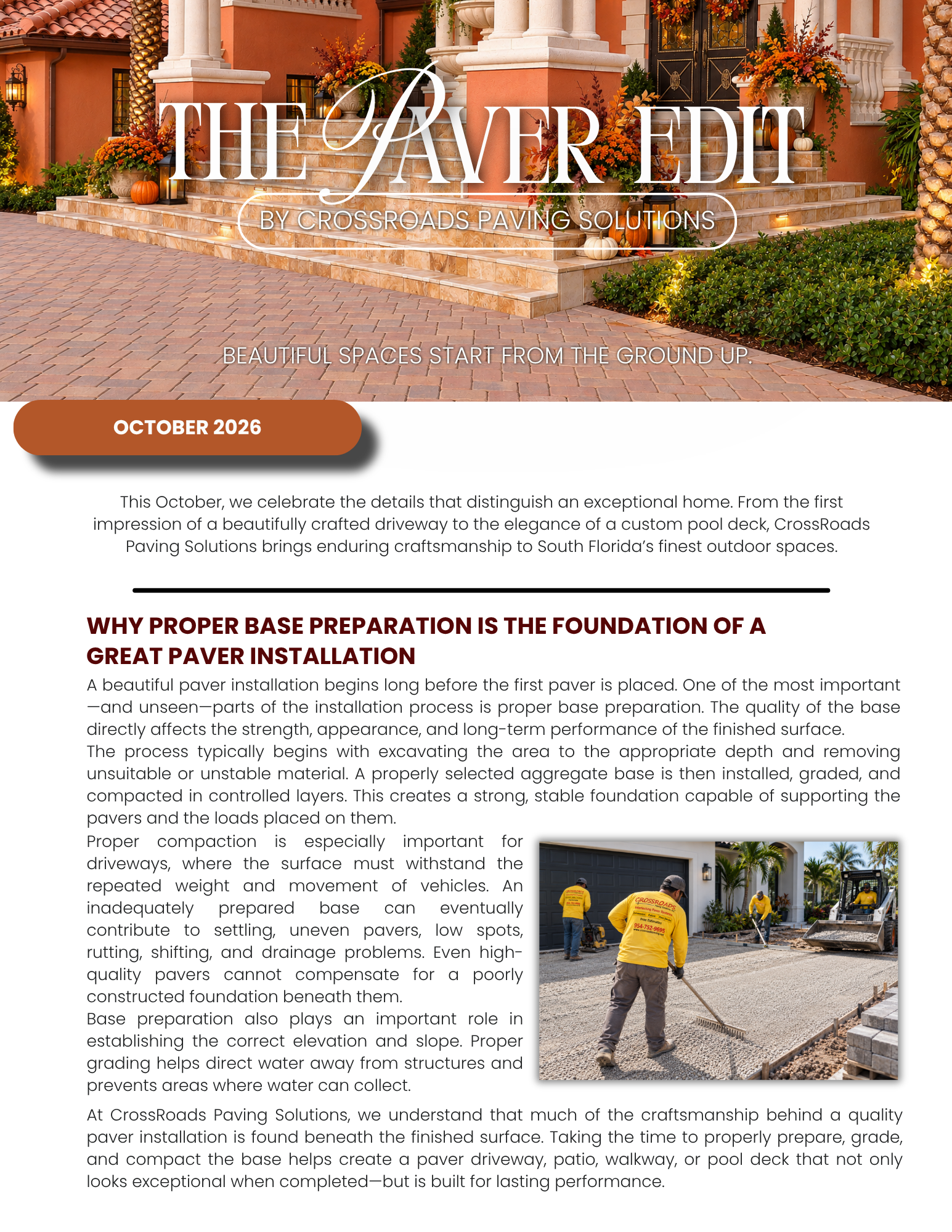 October 2026 Newsletter — first page preview