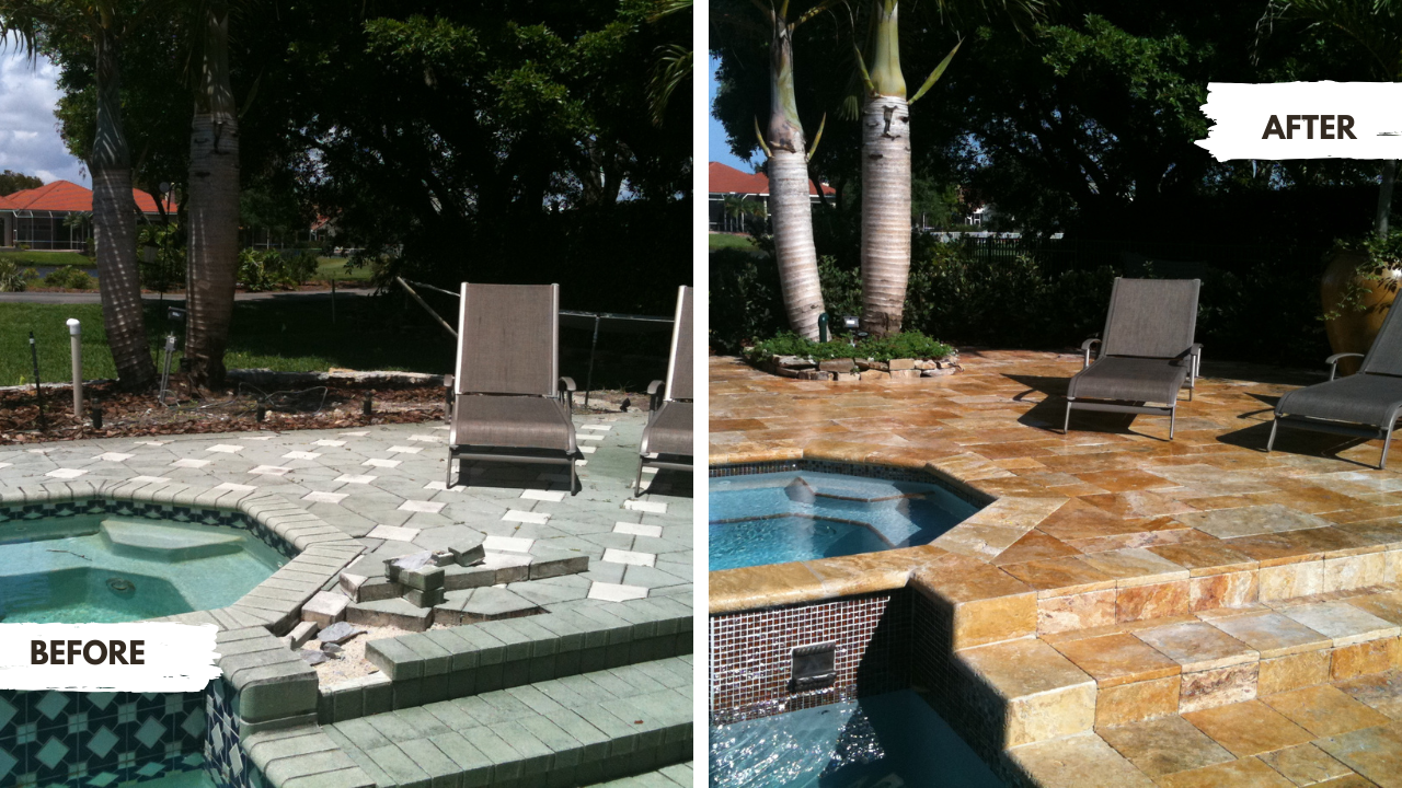 Forman pool deck after transformation